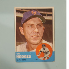 Ex + Topps 1963 Topps Gil Hodges #245 New York Mets Baseball Card