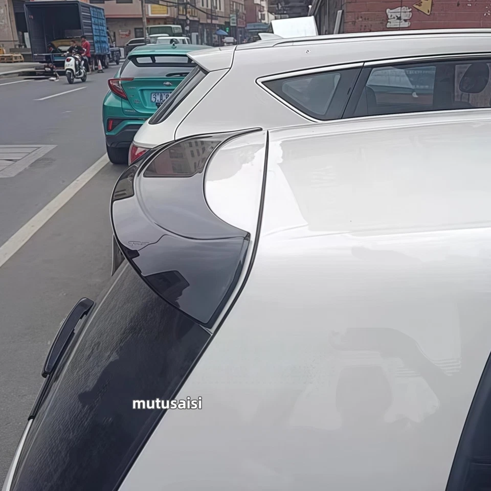 GLOSSY BLACK ROOF SPOILER REAR WINDOW WING FOR 2010-14 VOLKSWAGEN GOLF MK6 HATCH - Image 2 of 4