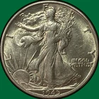 1945-S Walking Liberty Half Dollar Choice Almost Uncirculated AU+ Coin #38724