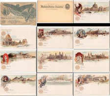 US #UX10 official souvenir postal cards, 1893 Columbian Expo