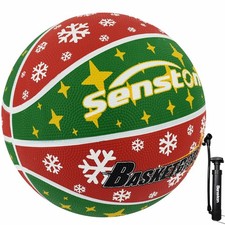 29.5'' Outdoor Basketball Premium Elasticity/Grip Rubber Basketballs with Pum...