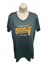 2018 NYC Runs Brooklyn Marathon & Half Marathon Women Medium Gray Jersey