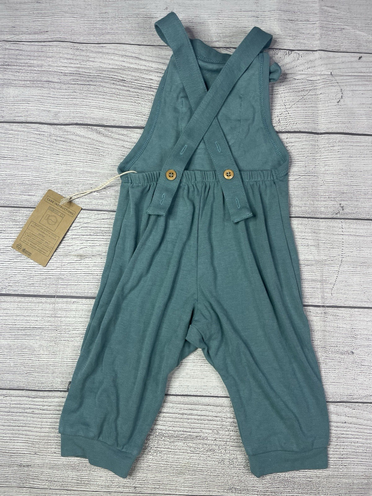 Kyte Baby Bamboo Jersey Overalls in Teal Green Blue 18-24 Months New NWT