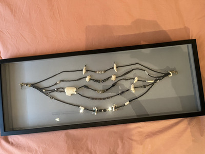 Rare Robert Kaniatobe Native American 5 strand Fetish Necklace Choctaw Framed