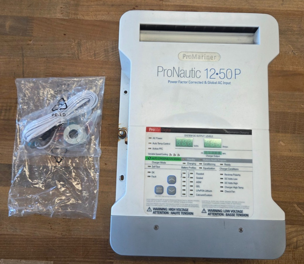 ProMariner ProNautic 1250P 50Amp 3 Bank 12V Boat Battery Charger