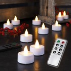 LED Teelichte 10er Set elektrische Teelichter Fernbedienung Timer flammenlos 