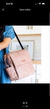 Petunia Pickle Bottom Brown Solid Backpack Diaper Bag, Zipper Outer Pockets