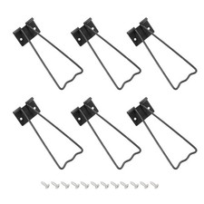 4.37" Easel Back, 6 Sets Metal Picture Frame Back Stand with Screws, Black