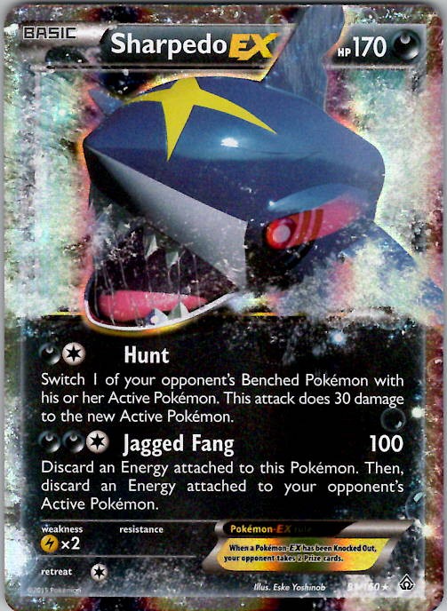 Sharpedo EX XY - Primal Clash 91/160 Holo NM