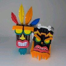 Uka Uka Masken + Aku Aku Crash Bandicoot Sammeln Playstation Fan Art