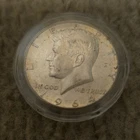 1964 Kennedy Half Dollar Silver 50C Circulated US Coin in Protective Case