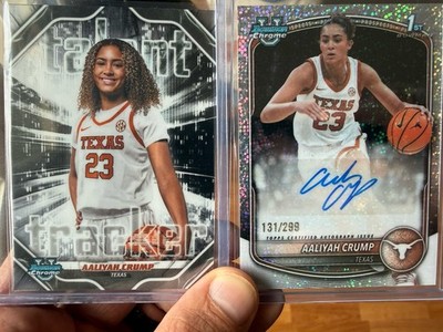 Bowman Chrome U Aaliyah Crump Auto Speckle Refractor /299 & Talent Tracker 