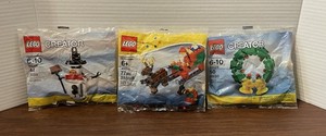 LEGO 3 Holiday Set Collection 30028 30008 40059 BRAND NEW SEALED RETIRED LOT