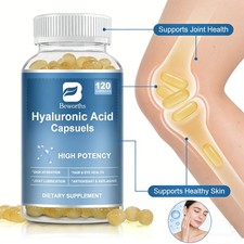 Hyaluronic Acid 100mg Capsules   Joint Health  Wrinkle Reduction Support, 120ct