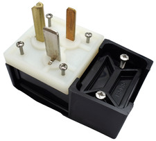 Hubbell HBL9361 Angle Plug - Straight Blade Plug 125 Vac 50A Made in USA - NIB