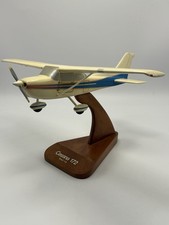 90s Daron Cessna 172 Airplane Model 1:32 Scale 13.5&rdquo; Wingspan Wood Stand Damaged
