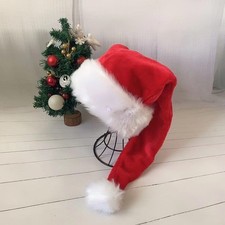 Long Santa Hat Deluxe Christmas Hat for Adults Unisex New Year Festive Party Chr