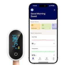 Smart Pulse Oximeter Fingertip, Accurate SpO2, Pulse Rate and Perfusion Index