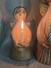3 Vtg Bozner Engel Thun Italian Pottery Angel Candle Holder Figurine 9.5", 6.5"  — photo 4