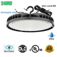 240 Watts High Bay LED light Warehouse Commercial Lighting Dimmable AC 100-277V