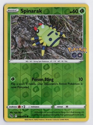 Spinarak - PGO #006/078 Pokemon GO Reverse Holo LP