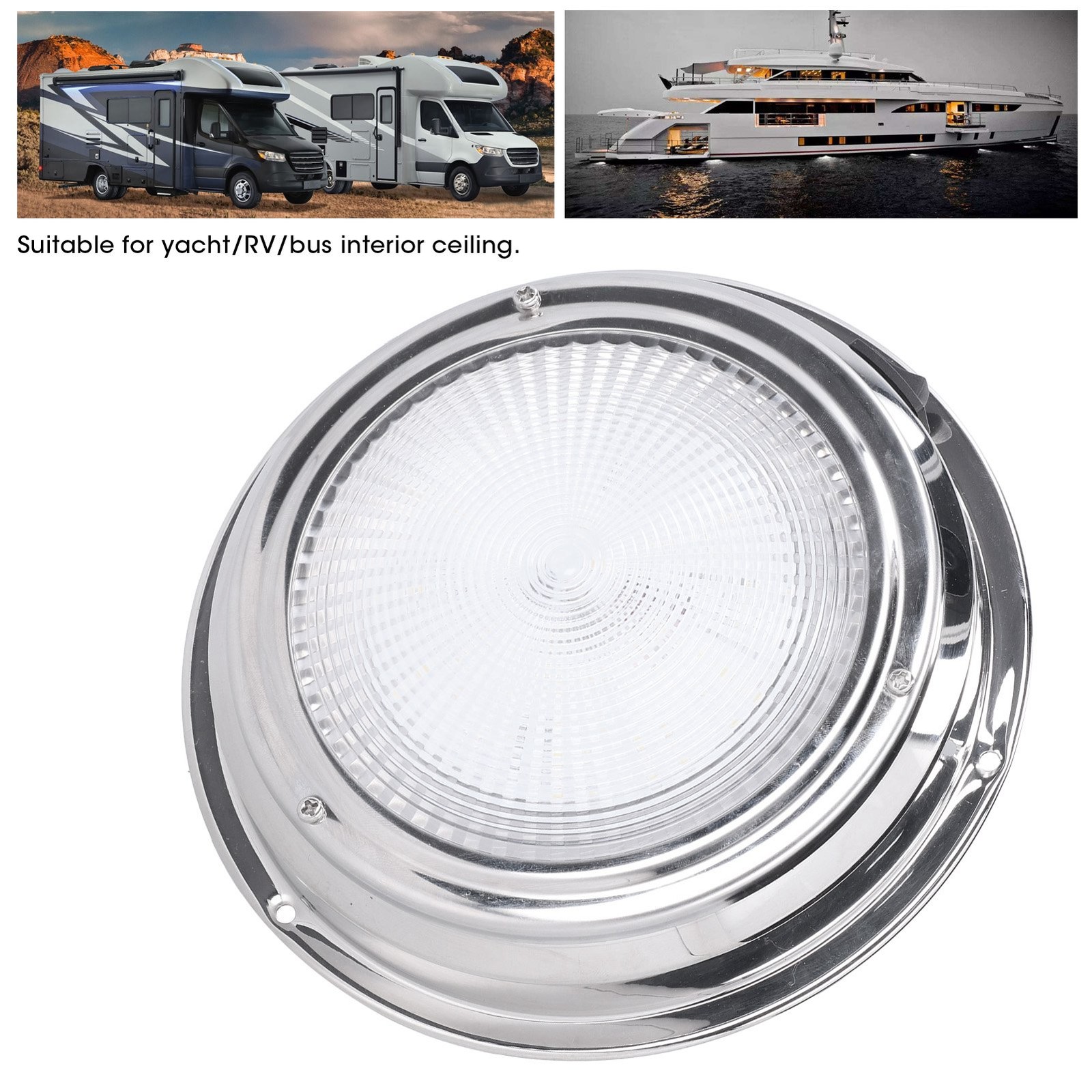 12V Roof Reading Light LED Dome Ceiling Warm White Lamp High Brightness For