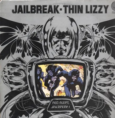 Thin Lizzy Jailbreak INSERT, DIE-CUT SLEEVE Vertigo Vinyl LP