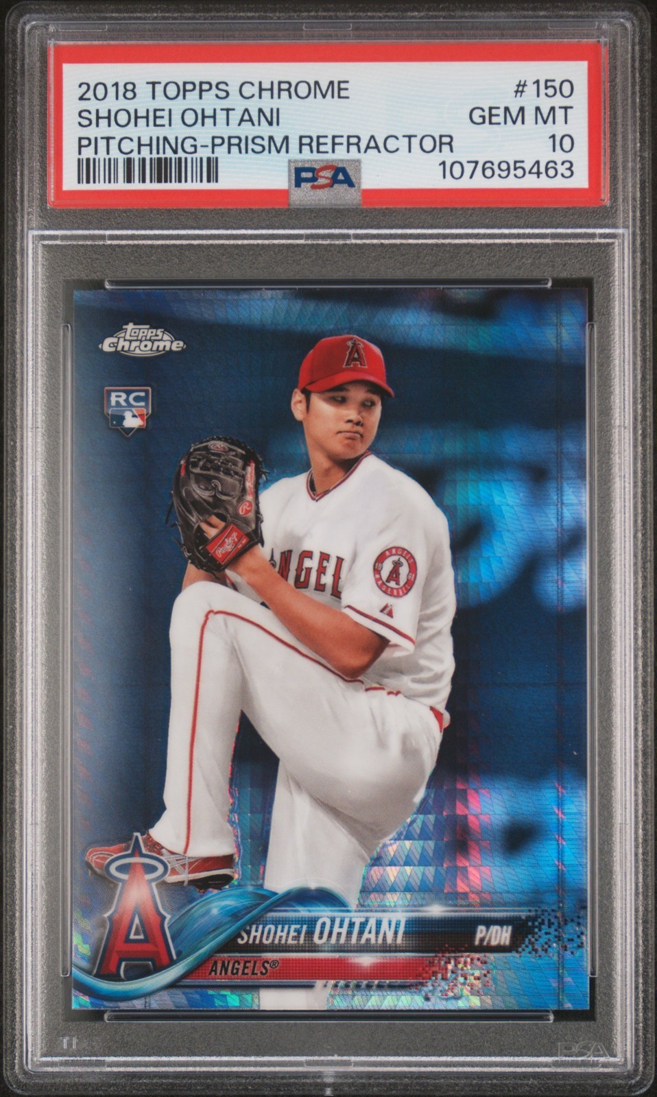 2018 TOPPS CHROME SHOHEI OHTANI PRISM REFRACTOR ROOKIE # 150 RC PSA 10 GEM MINT