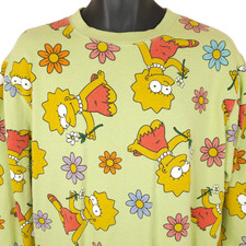 Lisa Simpson Sweatshirt Womens Size Large Green All Over Print The Simpsons Lisa Simpson Sweatshirt Womens Size Large Green All Over Print The Simpsons