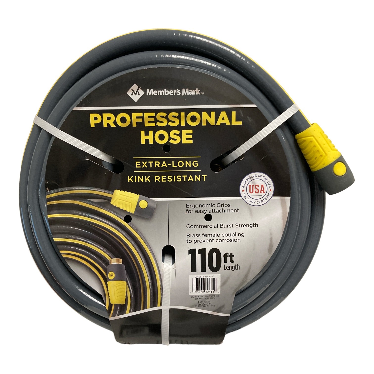 Садовый шланг Members Mark Professional устойчивый к перегибам удлиненный 110 10390₽