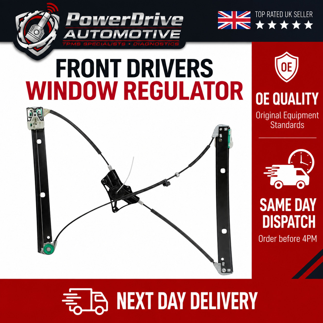Right Front Window Regulator (No Motor) FOR Audi A6 C7/Allroad 2010–18 - Image 3