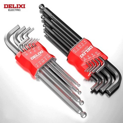 DELIXI ELECTRIC Allen Key Set，Allen Hex Wrench Screwdriver Set With Sleev