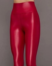 Lustrous $108 Carbon38 High Rise 7/8 Leggings Takara Shine Crimson Red-Size XS