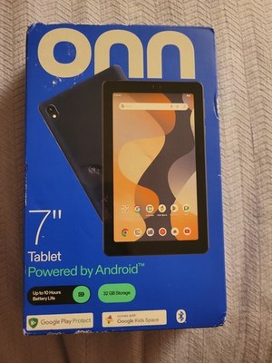 onn 7'' Tablet 32GB 3GB RAM WiFi Android 7-Inch Tablet 8-Core Indigo Blue NIB