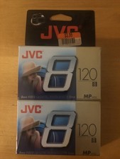 JVC 8mm MP-120 Video Cassette Tape VHS-C P-6120JDU 2 Pack Lot New Sealed Blank