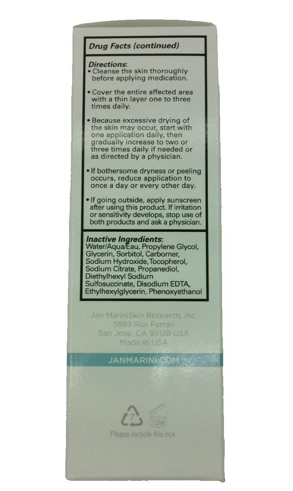 Jan Marini Benzoyl Peroxide Acne Treatment Lotion 5% 119 ml/4 fl oz NIB - Image 4 of 4