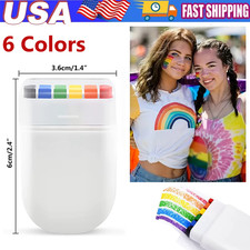 3 Pack Face Paint Stick Red White Blue and Rainbow Face Painting Stick Body Art