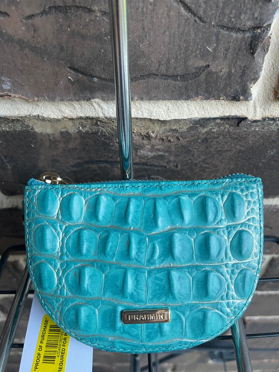 NWT BRAHMIN BRITT COIN CREDIT CARD HOLDER MERMAID GREEN