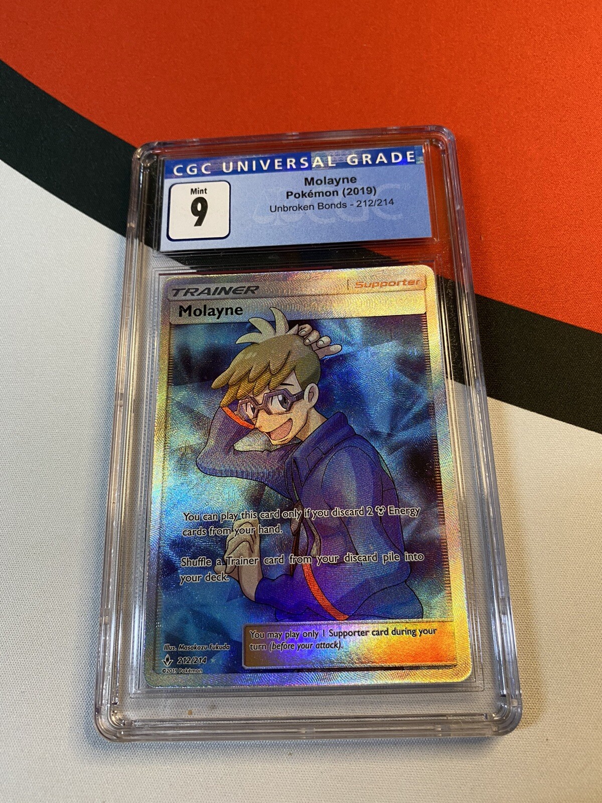 Pokemon CGC 9 Molayne Full Art Unbroken Bonds 212/214 Mint 2019