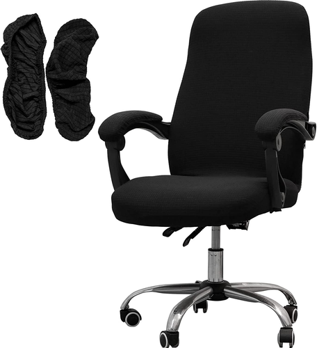 Bürostuhlbezug mit Armlehnenbezügen, Universal Stretch Schreibtischstuhlbezug, komp