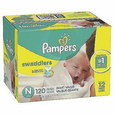 Infant Diaper Pampers Newborn Swaddlers 120 Pampers Swaddlers