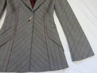 BEBE Herringbone Chevron Pinstripe Sexy Fitted Stretch Wool Dress Suit Blazer~0 | eBay BEBE Herringbone Chevron Pinstripe Sexy Fitted Stretch Wool Dress Suit Blazer~0 | eBay