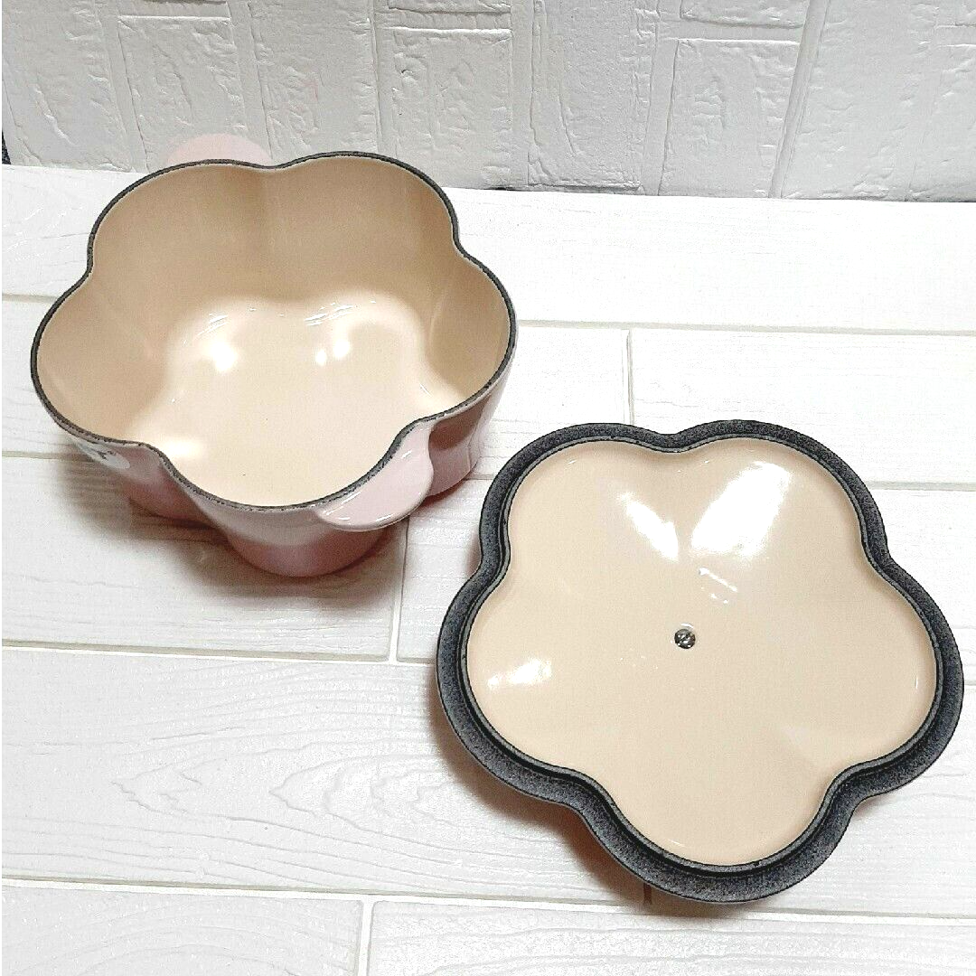 Le Creuset Cocotte Fleur Flower 20cm Shell Pink - Japan | eBay