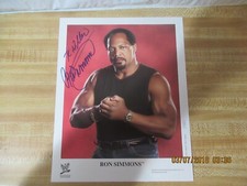 1 wwf ron simmons signed 8x10 promo p-1021 signed to a allen