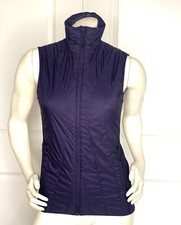 New Icebreaker Nylon Purple Quilted Mock Neck Sleeveless Vest Size: Xs