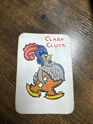 1930's Vtg Walt Disney Silly Symphony Snap Cards/Chad Valley Games Clara Cluck