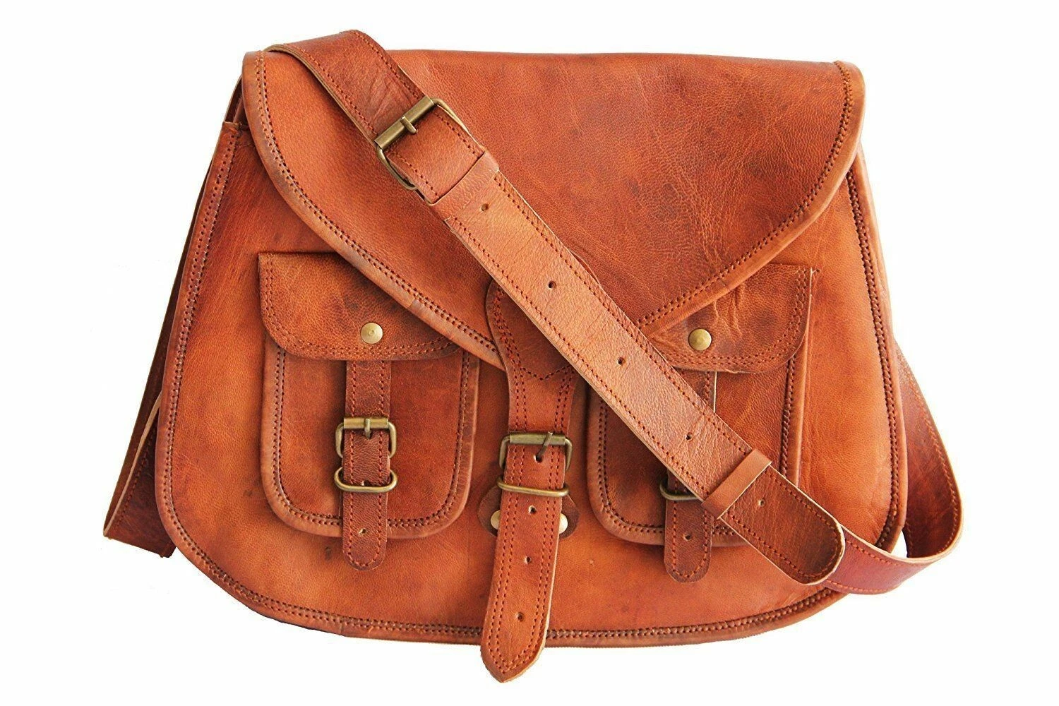 COACH Borsa donna pelle capra vera tote fatta a mano tracolla vintage messenger marrone