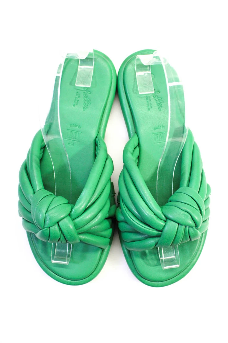 Seychelles Womens Knotted Strappy Leather Flat Slides Sandals