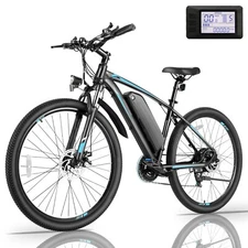 27.5" Electric Bike Adults 500W 48V 10.4AH Ebike 20MPH 21-Speed Mountain Bicycle