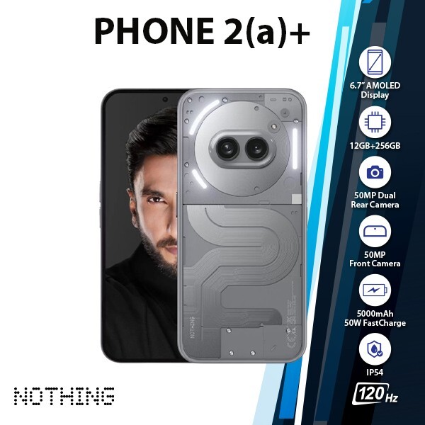 Nothing　Phone2a　RAM8GB ROM16GB SIMフリー Nothing Phone 2(a) Plus Android Cell Phone(Grey/12GB+256GB/Dual